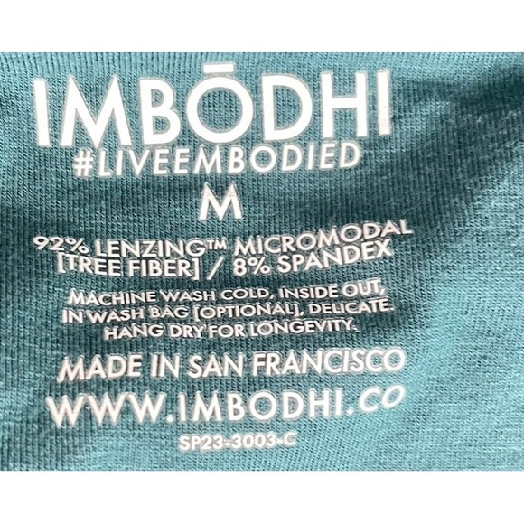 Imbodhi Jumpsuit Cross Back Harem Lounge Yoga Stretch Romper Teal Blue Medium - Picture 5 of 5